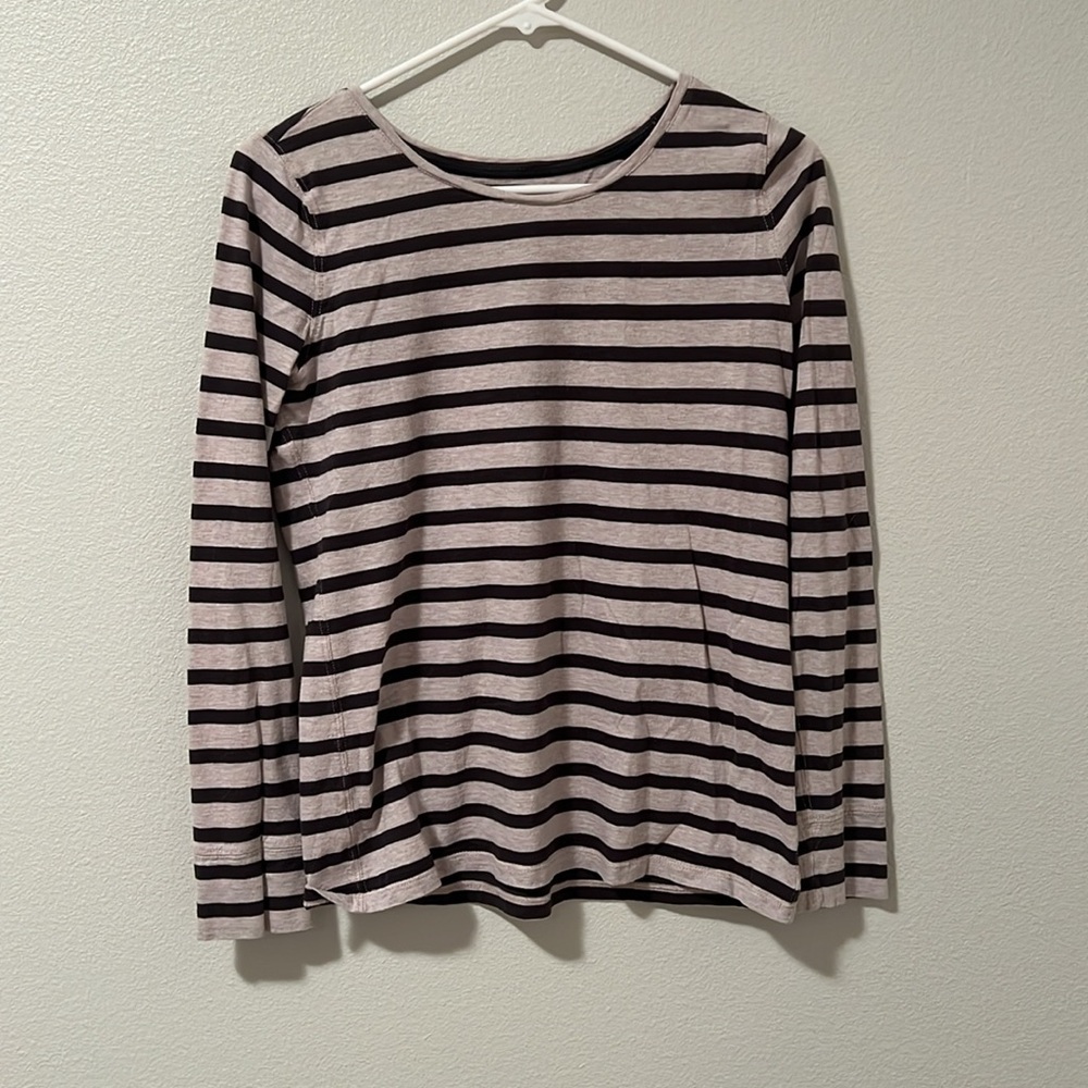 Ann Taylor Loft Top Womens Medium Long Sleeve Crew Neck Casual